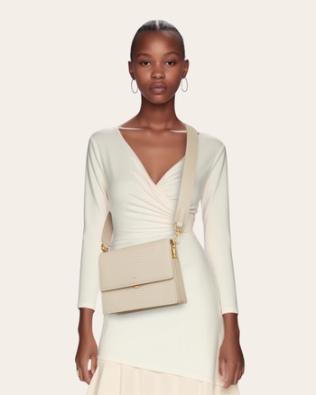 Mini Flap Borsa - Ivory Lucertola