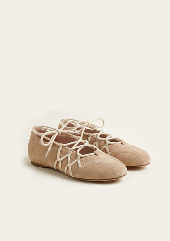 Iria Ballerine stringate - Marrone chiaro