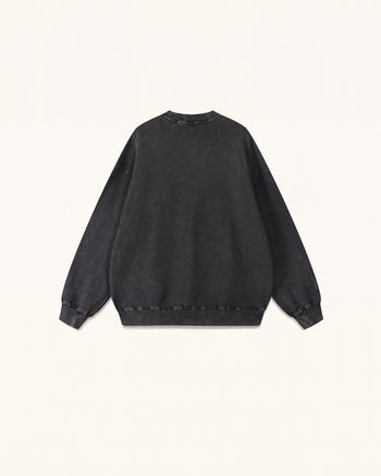 Pullover The Enchanted con rosa in strass - Nero