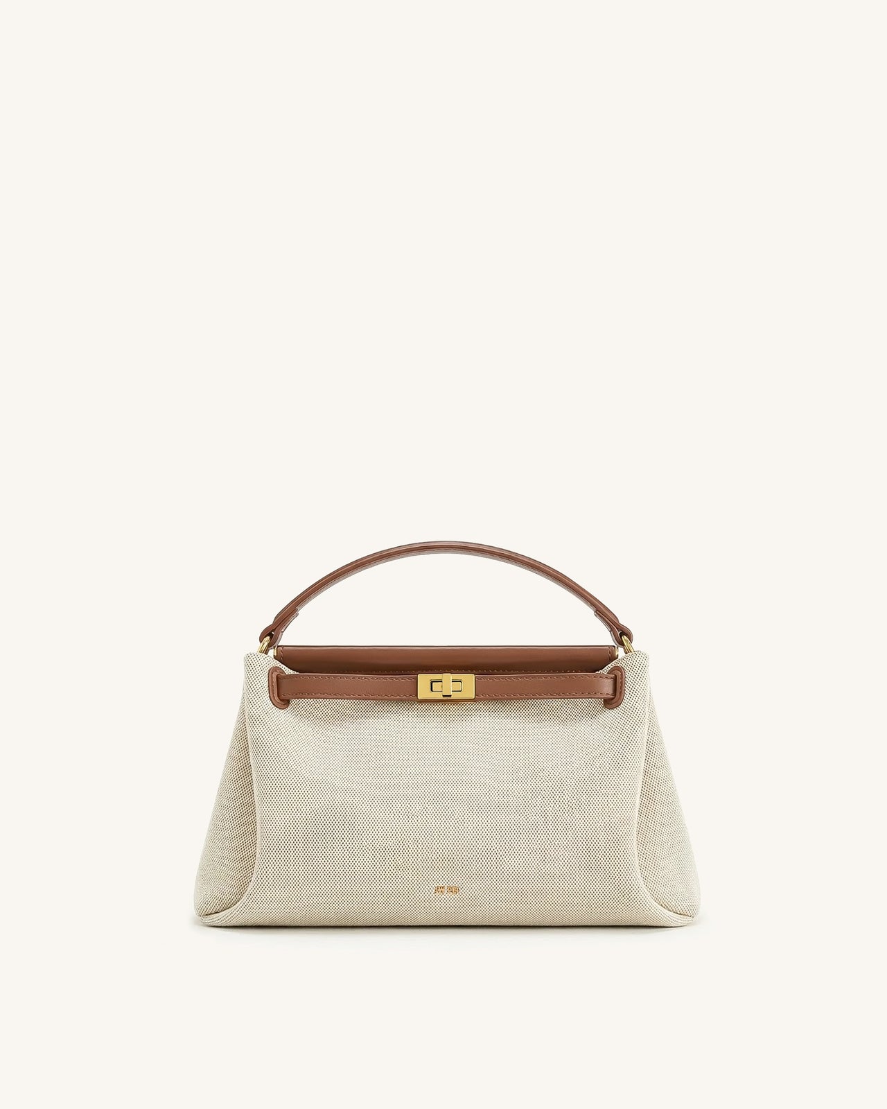 Borsa con manico Carmen in tela - Marrone