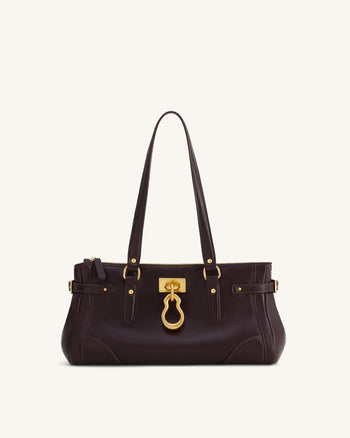 Borsa Tote Allungata Yvette - Marrone Scuro