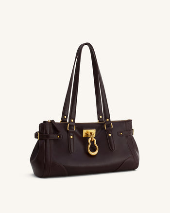 Borsa Tote Allungata Yvette - Marrone Scuro