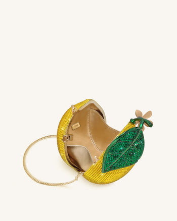Pochette con strass ispirata al limone - Giallo