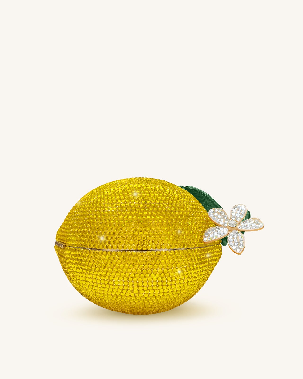 Pochette con strass ispirata al limone - Giallo