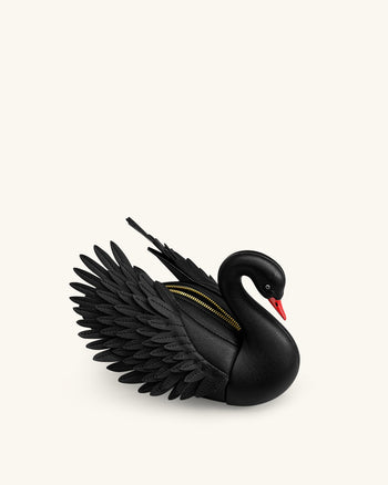 Alani Borsa a tracolla a forma di cigno - Nero