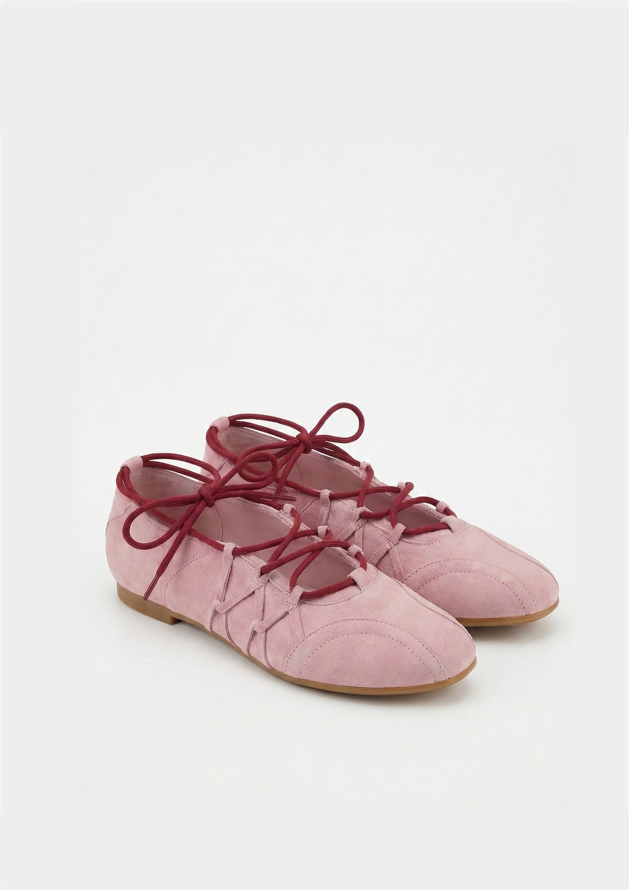Iria Ballerine stringate - Rosa cipria