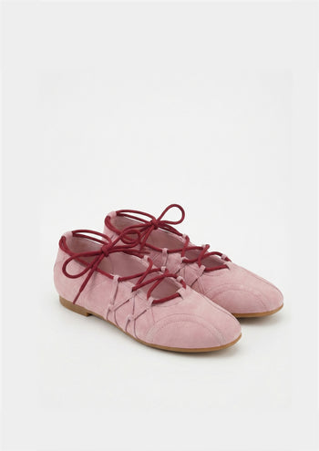 Iria Ballerine stringate - Rosa cipria