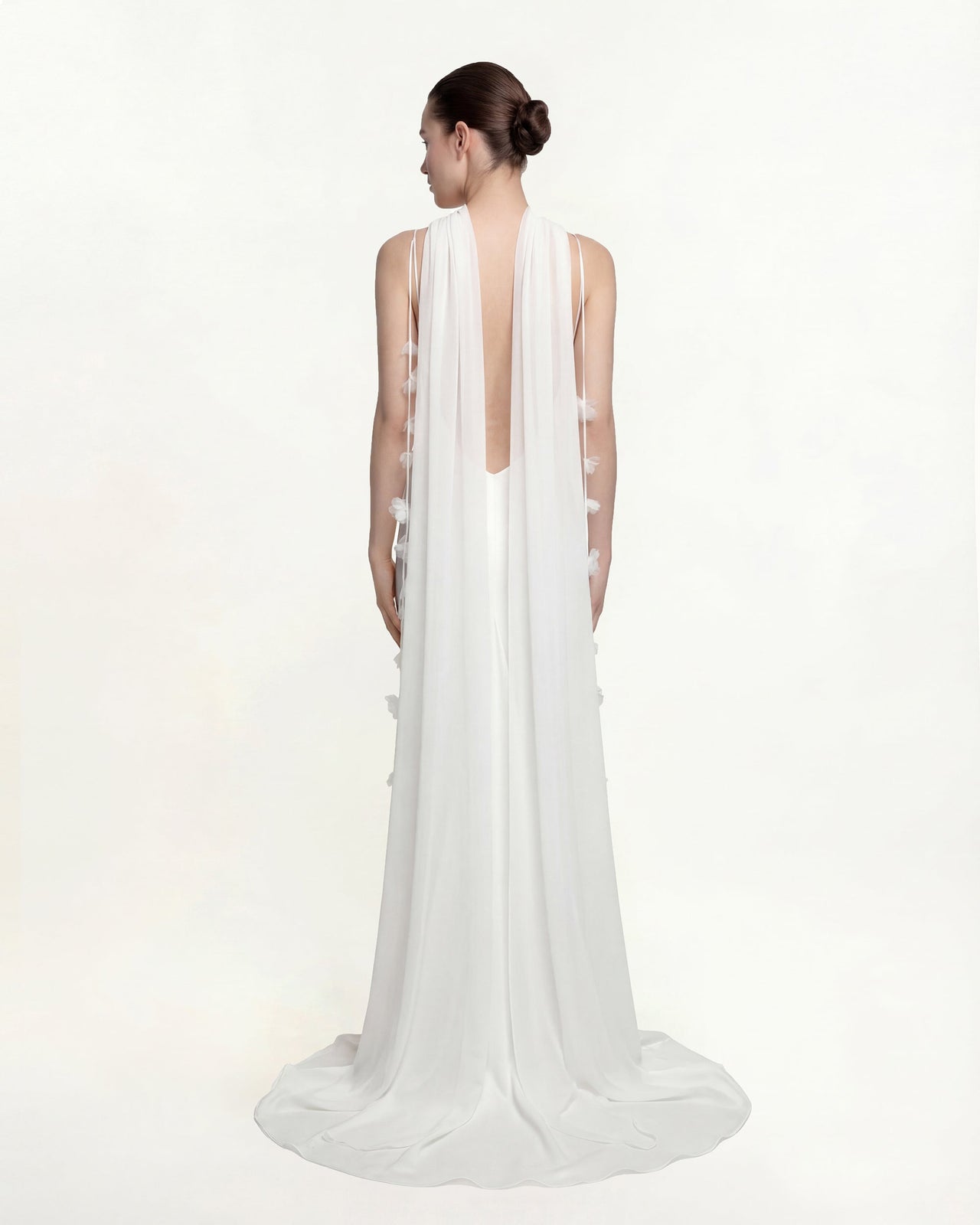 Sciarpa mantella in tulle - Bianco