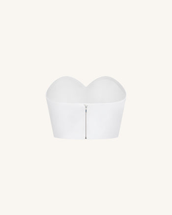 Bustier scollo a cuore - Bianco