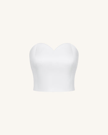 Bustier scollo a cuore - Bianco