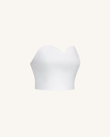 Bustier scollo a cuore - Bianco