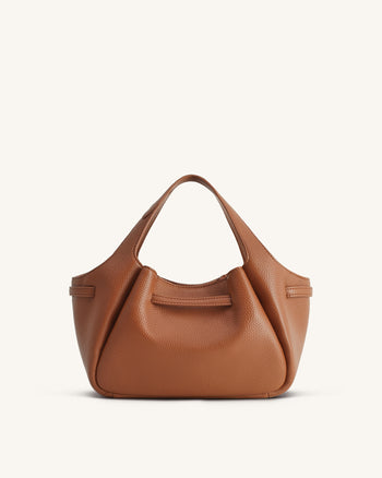 Mabel Borsa Tote con Fiocco Morbido - Marrone Caramello