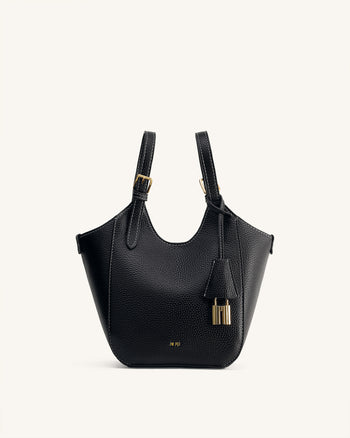 Ines Bolso Tote con Candado - Nero