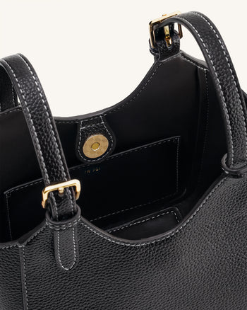 Ines Bolso Tote con Candado - Nero
