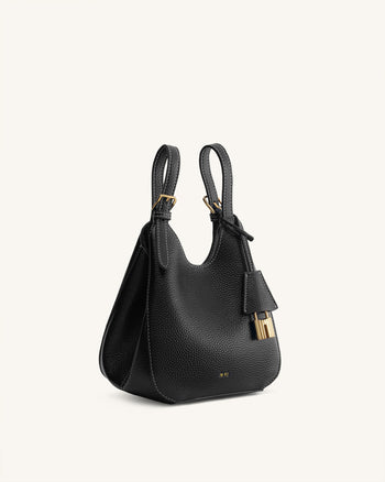 Ines Bolso Tote con Candado - Nero