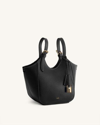 Ines Bolso Tote con Candado - Nero