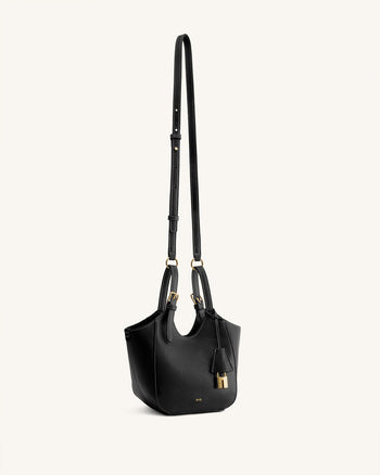 Ines Bolso Tote con Candado - Nero