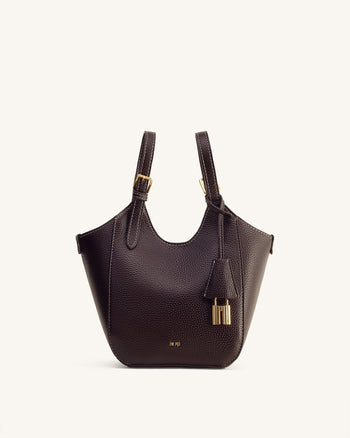 Ines Bolso Tote con Candado - Marrón Oscuro
