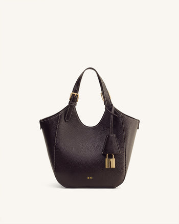 Ines Bolso Tote con Candado - Marrón Oscuro