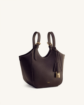Ines Bolso Tote con Candado - Marrón Oscuro