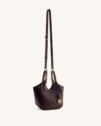 Ines Bolso Tote con Candado - Marrón Oscuro