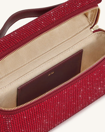 Thea Borsa a Mano in Cristallo Artificiale - Rosso
