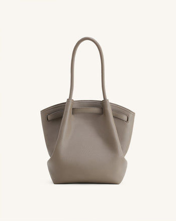 Hana Borsa Tote a Colonna - Tortora