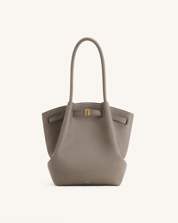 Hana Borsa Tote a Colonna - Tortora