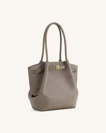 Hana Borsa Tote a Colonna - Tortora