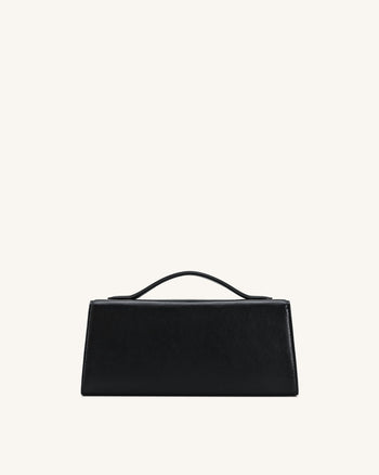 Bolso de Asa Superior con Nudo de Cuerda de Metal Lena - Nero