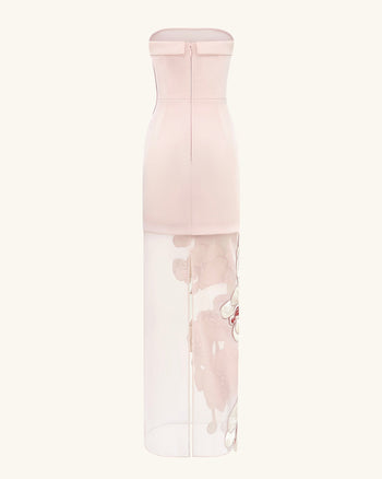 Abito Ricamato con Orchidee - Rosa