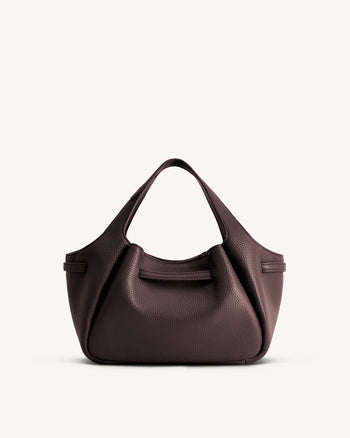 Mabel Borsa Tote con Fiocco Morbido - Marrone Scuro