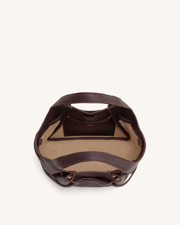 Mabel Borsa Tote con Fiocco Morbido - Marrone Scuro