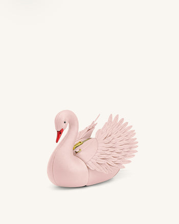Alani Borsa a Tracolla a Forma di Cigno - Rosa Chiaro