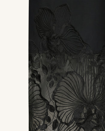 Orchid Abito a corsetto ricamato - Nero