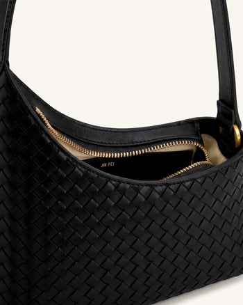 Lyra Borsa a tracolla intrecciata - Nero