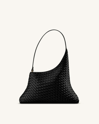 Lyra Borsa a tracolla intrecciata - Nero