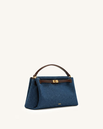 Carmen Borsa con manico superiore - Denim blu