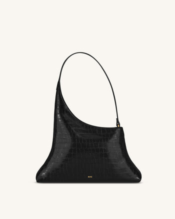 Lyra Borsa a tracolla - Coccodrillo nero