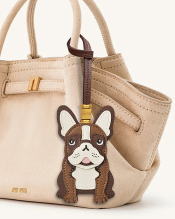 Charm borsa bulldog francese - Marrone