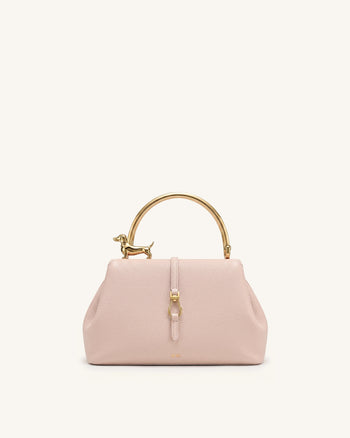 Bruna Borsa a mano con manico in metallo Bassotto - Rosa chiaro