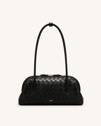 Aveline Borsa a tracolla Intrecciata Testurizzata - Nero