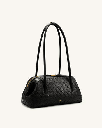 Aveline Borsa a tracolla Intrecciata Testurizzata - Nero