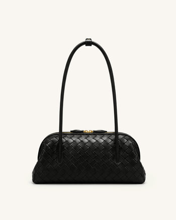 Aveline Borsa a tracolla Intrecciata Testurizzata - Nero
