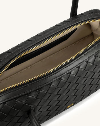 Aveline Borsa a tracolla Intrecciata Testurizzata - Nero