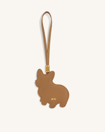 Portachiavi a forma di corgi - Tan Multi
