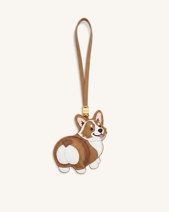 Portachiavi a forma di corgi - Tan Multi