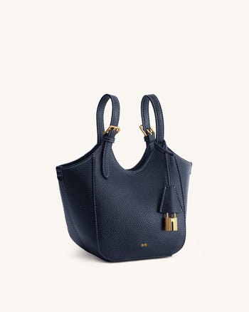 Ines Borsa tote con lucchetto - Blu Navy