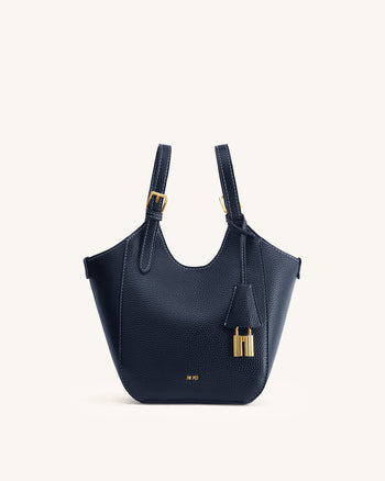 Ines Borsa tote con lucchetto - Blu Navy