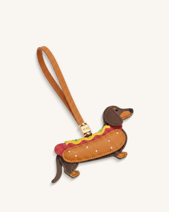 Charm da borsa bassotto hot dog - Marrone multicolore